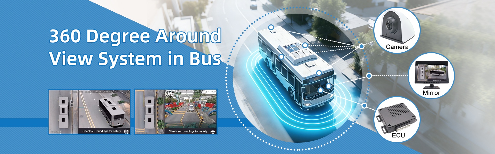 Sistema de visión de 360 grados en el autobús