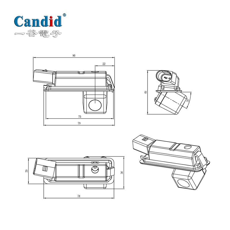 Cámara de visión trasera para Volkswagen Golf 7
