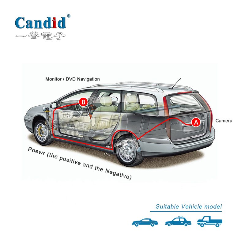 Cámara de visión trasera para Toyota Prado 10-13
