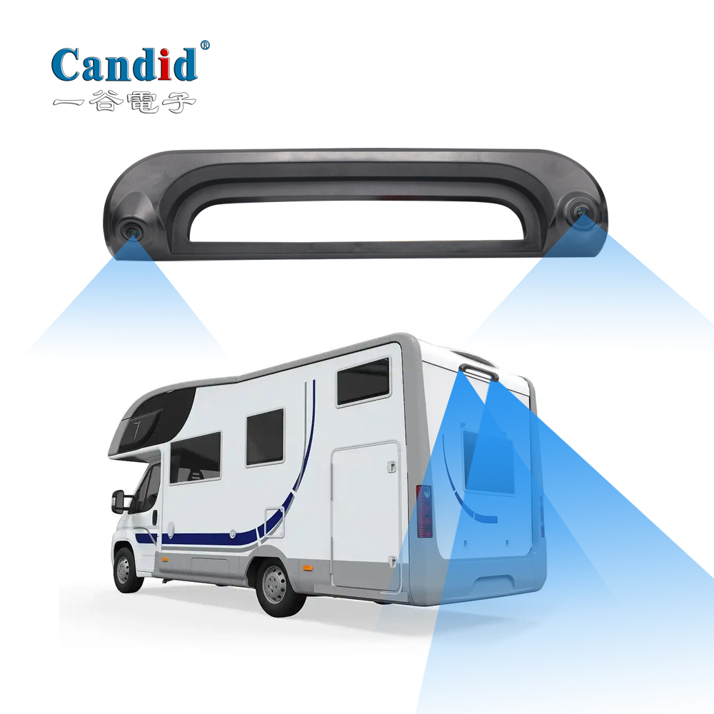 Cámara de doble lente con luz de freno trasera para autocaravana T-171 para Fiat Ducato