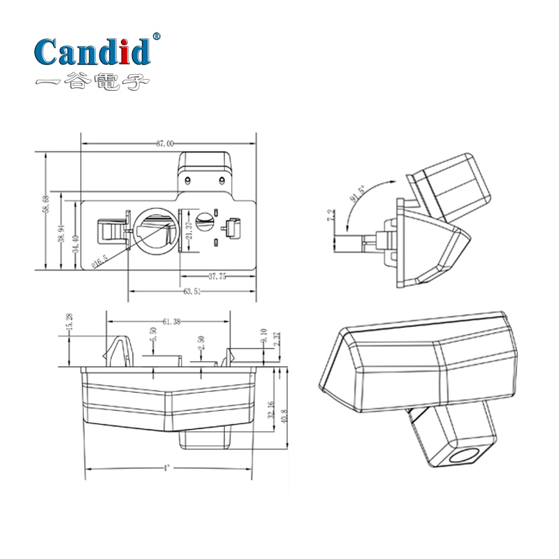 Cámara de respaldo personalizada OEM para Toyota RAV4