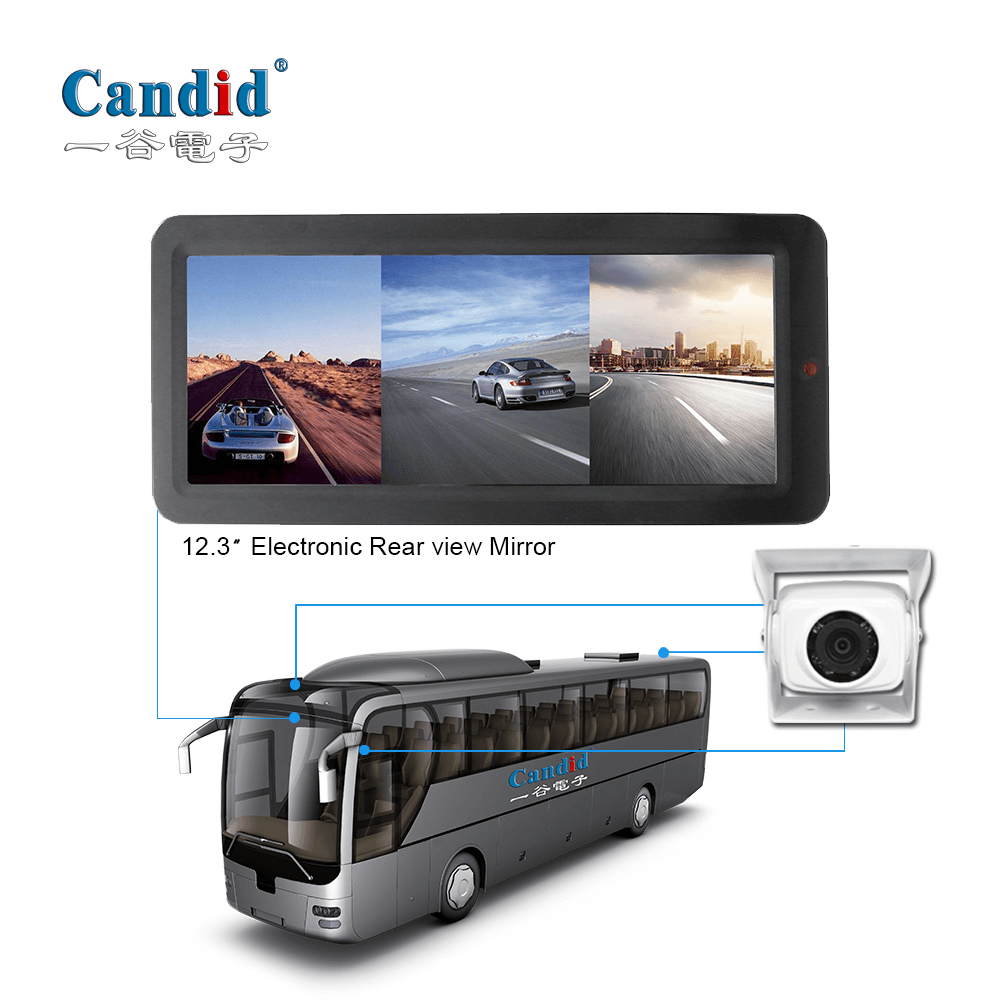 Sistema de monitoreo de detección de puntos ciegos con espejo retrovisor electrónico de 12,3"